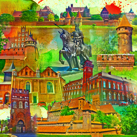 RAY - RAYcities - Marienburg - Collage - 70 x 70 cm