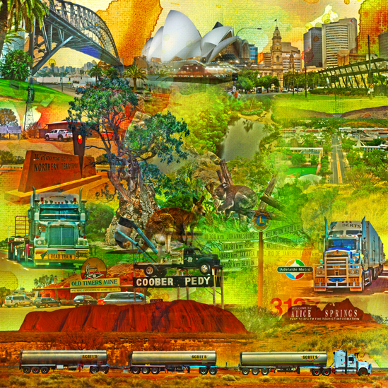 RAY - RAYcities - Australien - Collage - 70 x 70 cm