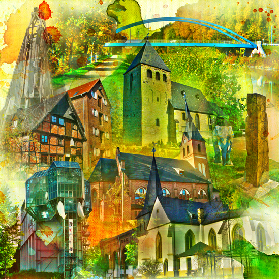 RAY - RAYcities - Hamm - Collage - City Ost - 70 x 70 cm